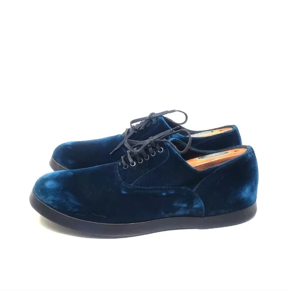 Dolce & Gabbana Men's Shoes Teal Suede Lace Up Dress Casual Oxfords US 8 / EU 41